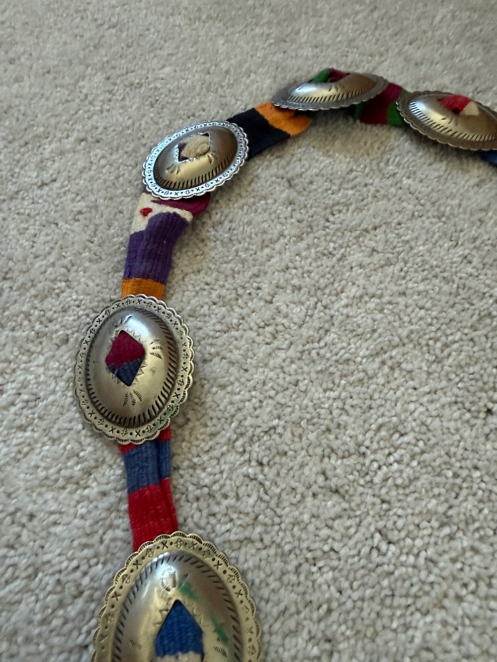 Colorful Southwestern Concho Belt - Multicolor - Picture 2 of 3
